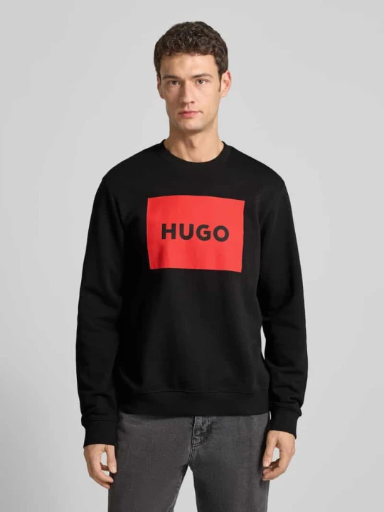 Zdjęcie produktu Bluza z nadrukiem z logo model ‘Duragol’ Hugo Czarny