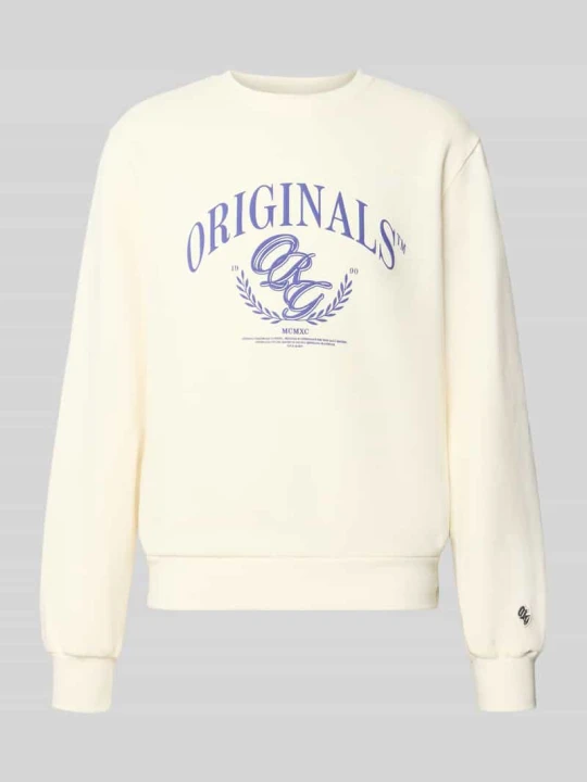 Zdjęcie produktu Bluza z nadrukiem z logo model 'FREDERIKSBERG' Jack&Jones Złamany biały