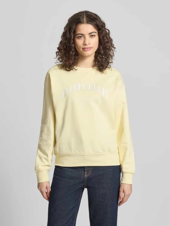 Zdjęcie produktu Bluza z nadrukiem z logo model 'GRAPHIC' Calvin Klein Jeans Jasnożółty