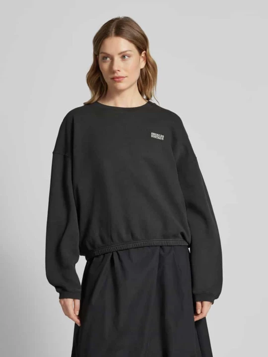 Zdjęcie produktu Bluza z nadrukiem z logo model ‘IZUBIRD’ American Vintage Czarny