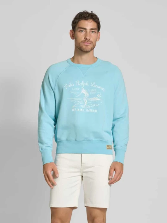 Zdjęcie produktu Bluza z nadrukiem z logo Polo Ralph Lauren Jasnoniebieski