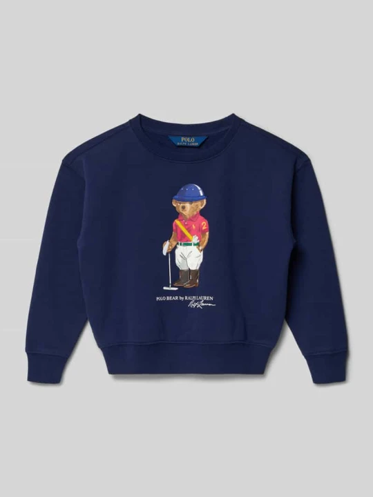 Zdjęcie produktu Bluza z nadrukiem z logo Polo Ralph Lauren Granatowy