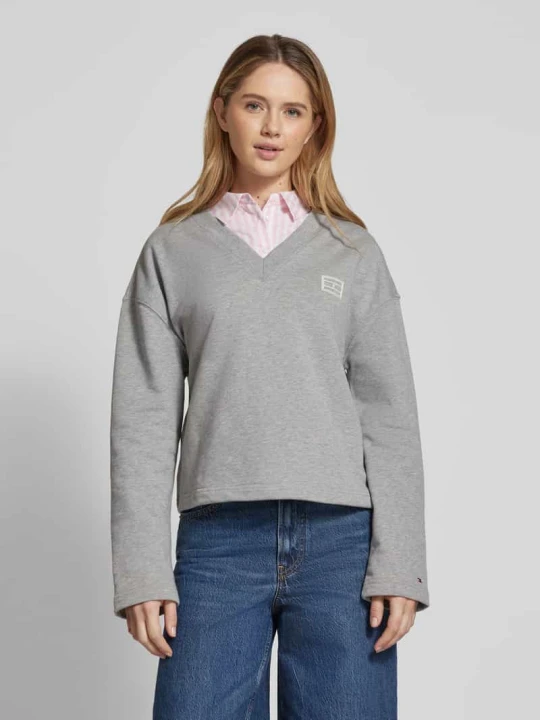 Zdjęcie produktu Bluza z nadrukiem z logo Tommy Hilfiger Średnioszary