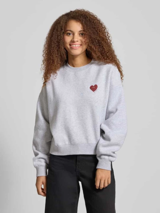 Zdjęcie produktu Bluza z nadrukiem z motywem model ‘Nina’ Oh April Średnioszary melanż