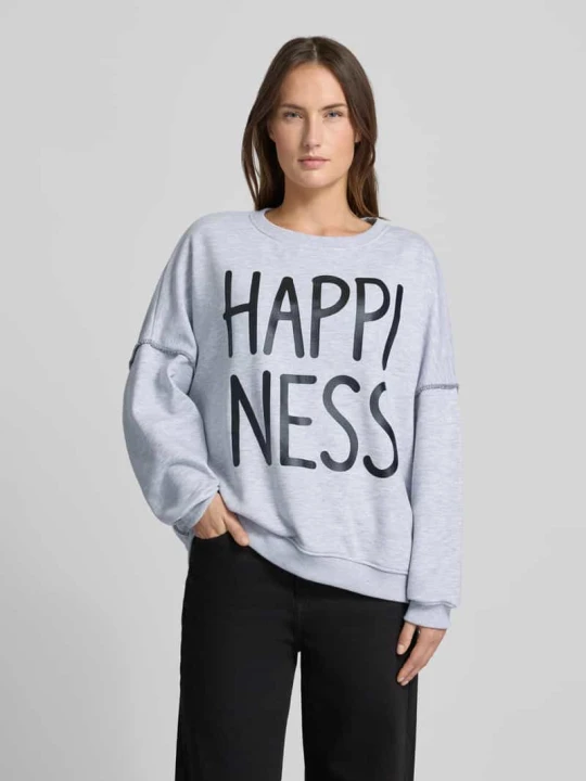 Zdjęcie produktu Bluza z nadrukiem z napisem Miss Goodlife Jasnoszary