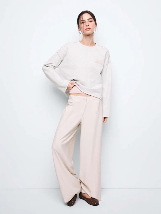 Zdjęcie produktu Bluza z nadrukowanym napisem jasnoszary - Teen - MANGO TEEN