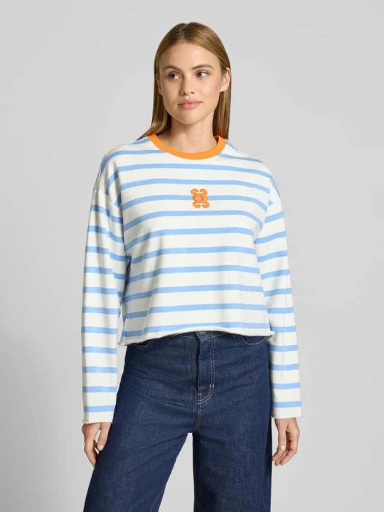 Zdjęcie produktu Bluza z naszywką z logo i zrolowanym brzegiem Smith & Soul Błękitny