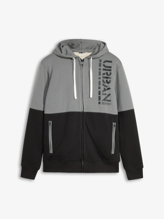 Zdjęcie produktu Bluza z ocieplającą podszewką z polaru typu baranek BonPrix szary