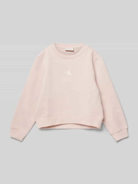 Zdjęcie produktu Bluza z okrągłym dekoltem Calvin Klein Jeans Morelowy melanż