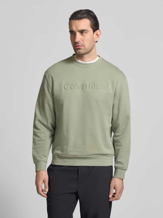 Zdjęcie produktu Bluza z okrągłym dekoltem i logo Calvin Klein Średnioszary