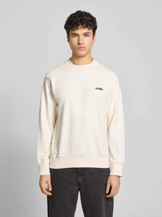 Zdjęcie produktu Bluza z okrągłym dekoltem i wyhaftowanym logo Ellesse Złamany biały