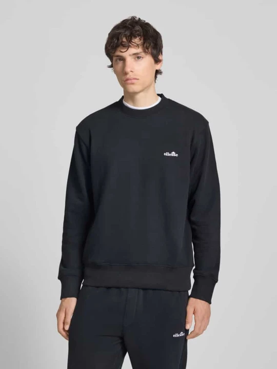 Zdjęcie produktu Bluza z okrągłym dekoltem i wyhaftowanym logo Ellesse Czarny