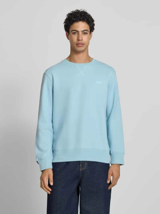 Zdjęcie produktu Bluza z okrągłym dekoltem i wyhaftowanym logo Superdry Jasnoniebieski