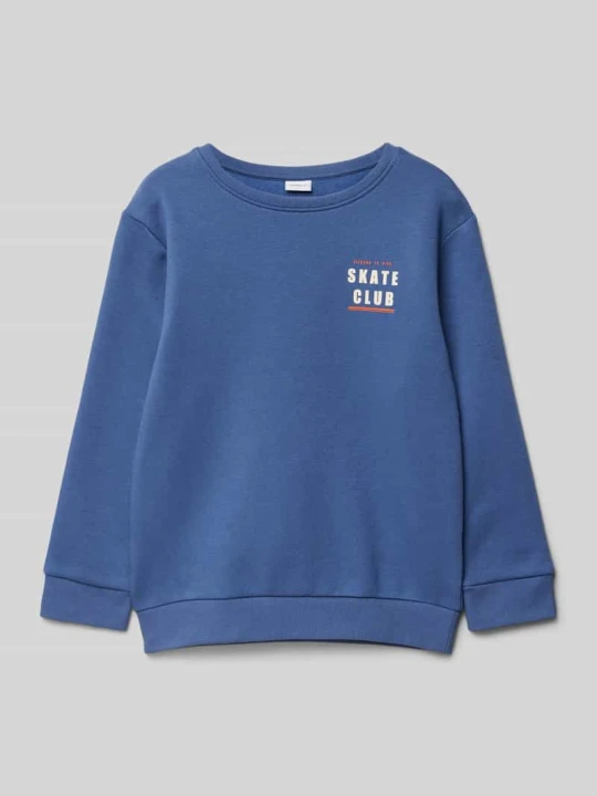 Zdjęcie produktu Bluza z okrągłym dekoltem model ‘MOTTO’ NAME IT Niebieski