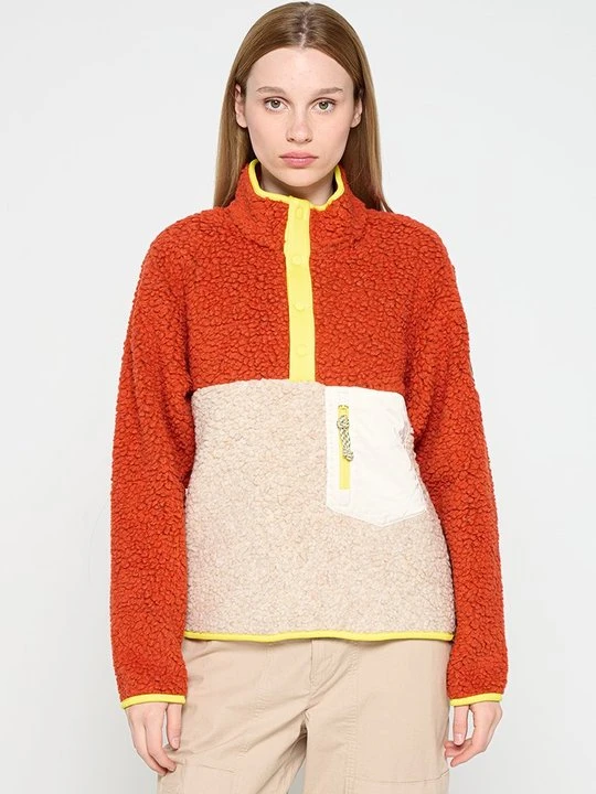 Zdjęcie produktu Bluza z polaru Tory Burch koniakowy