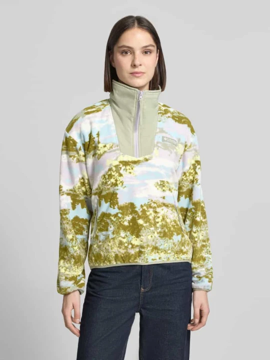 Zdjęcie produktu Bluza z polaru ze stójką i kieszeniami na zamek Columbia Zielony
