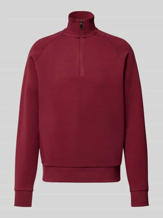 Zdjęcie produktu Bluza z półdługim zamkiem błyskawicznym Boss Bordowy
