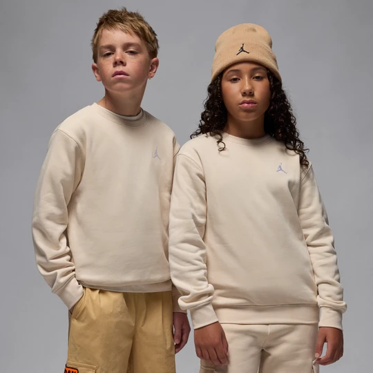 Zdjęcie produktu Bluza z półokrągłym dekoltem dla dużych dzieci Jordan Brooklyn Fleece - Brązowy