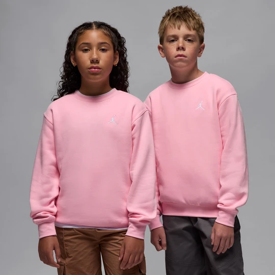 Zdjęcie produktu Bluza z półokrągłym dekoltem dla dużych dzieci Jordan Brooklyn Fleece - Różowy
