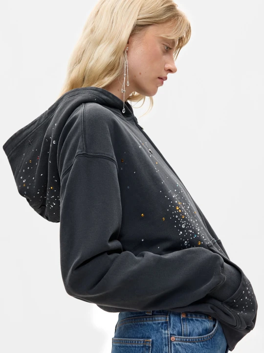 Zdjęcie produktu Bluza z połyskiem na zamek Desigual czarny