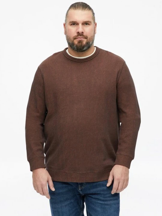 Zdjęcie produktu Bluza z prążkowaną fakturą s.Oliver brązowy