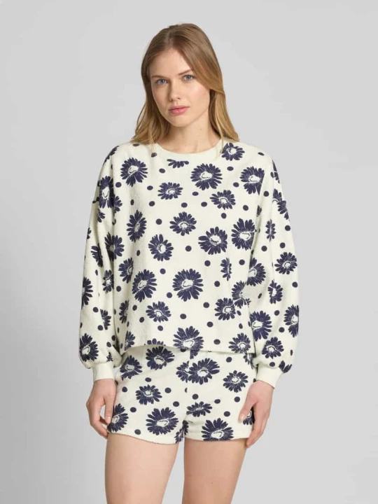 Zdjęcie produktu Bluza z prążkowanymi wykończeniami model ‘BOBYPARK’ American Vintage Złamany biały