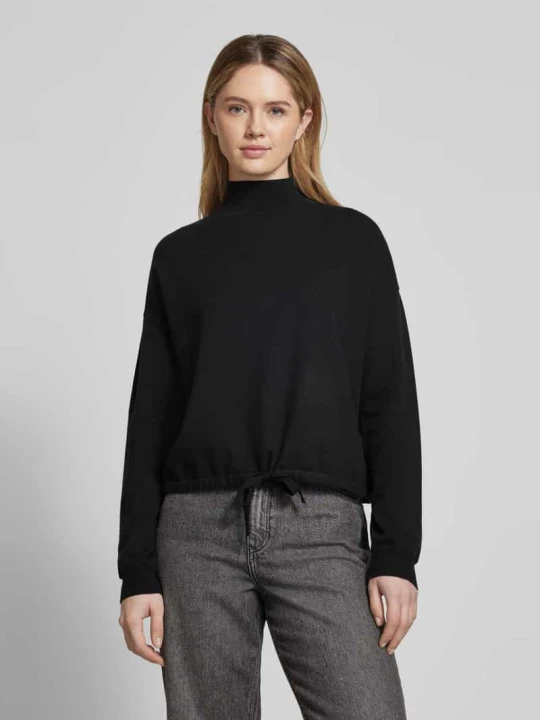 Zdjęcie produktu Bluza z prążkowanymi wykończeniami Street One czarny