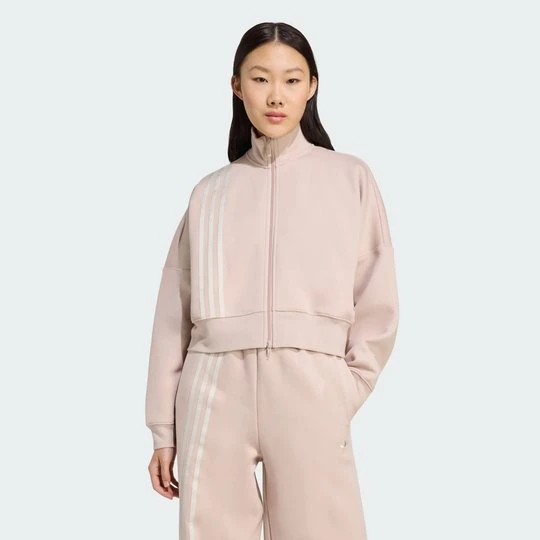 Zdjęcie produktu Bluza z suwakiem Off Placed z 3 paskami Adidas Wonder Taupe
