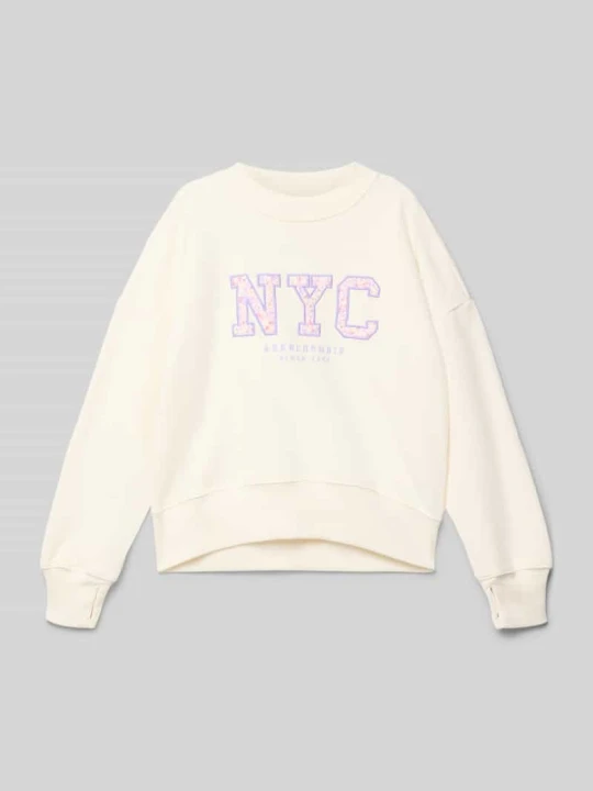 Zdjęcie produktu Bluza z wyhaftowanym logo Abercrombie & Fitch Złamany biały