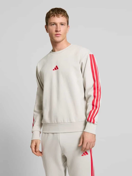 Zdjęcie produktu Bluza z wyhaftowanym logo Adidas Beżowy