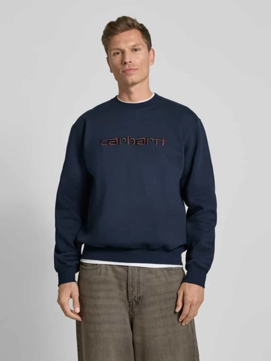 Zdjęcie produktu Bluza z wyhaftowanym logo Carhartt WIP Ciemnoniebieski