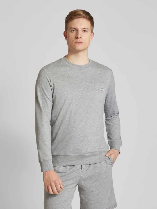 Zdjęcie produktu Bluza z wyhaftowanym logo HOM Średnioszary melanż