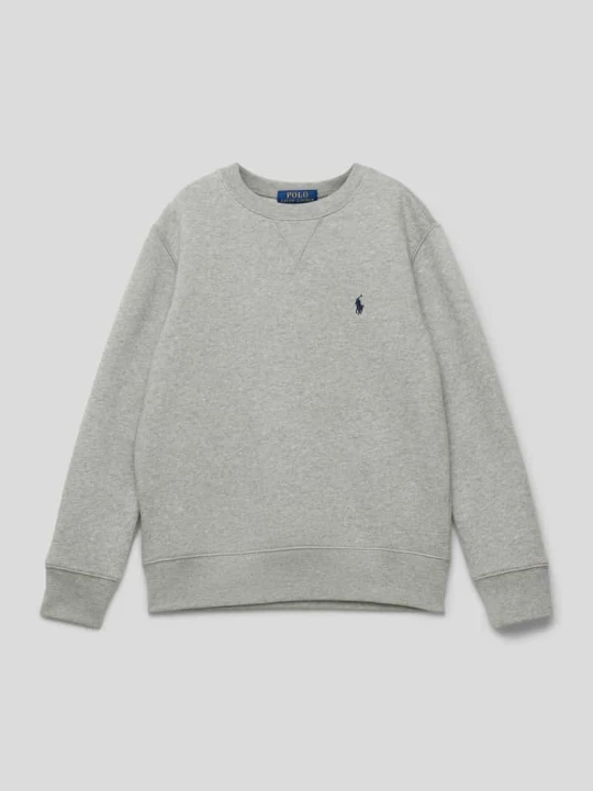 Zdjęcie produktu Bluza z wyhaftowanym logo i efektem melanżu Polo Ralph Lauren Średnioszary melanż