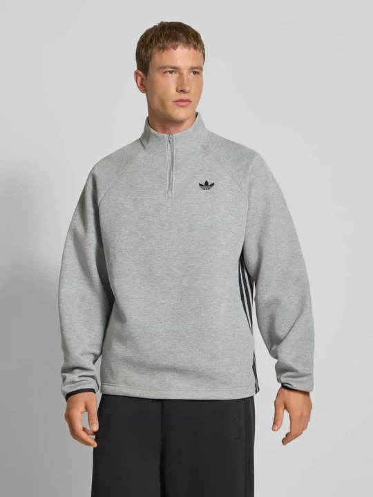 Zdjęcie produktu Bluza z wyhaftowanym logo i stójką adidas Originals Jasnoszary melanż