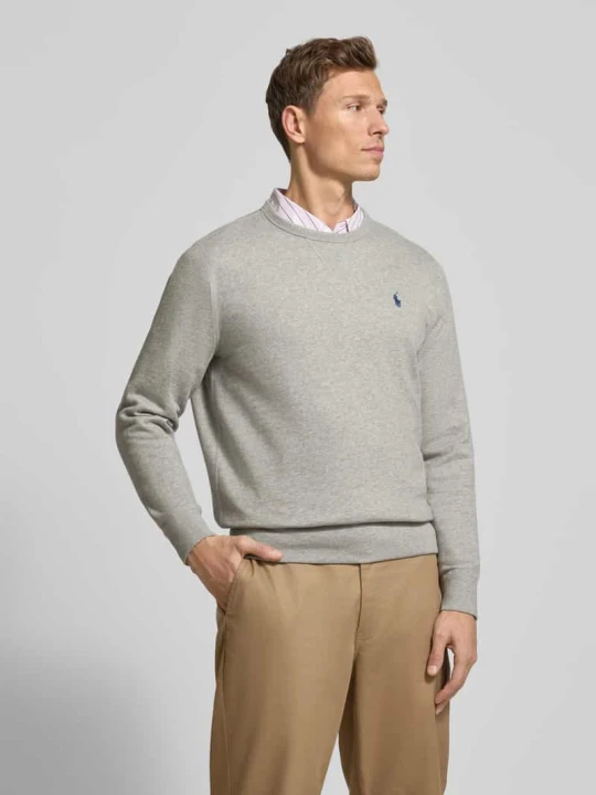 Zdjęcie produktu Bluza z wyhaftowanym logo Polo Ralph Lauren Jasnoszary melanż