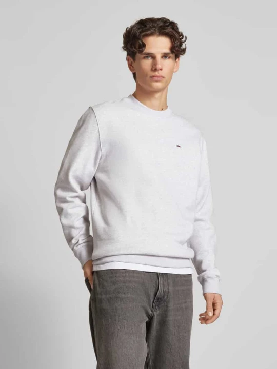 Zdjęcie produktu Bluza z wyhaftowanym logo Tommy Jeans Jasnoszary melanż