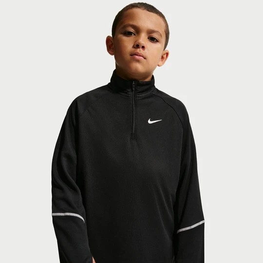 Zdjęcie produktu Bluza z zamkiem 1/2 dla dużych dzieci Dri-FIT Nike Miler - Czerń