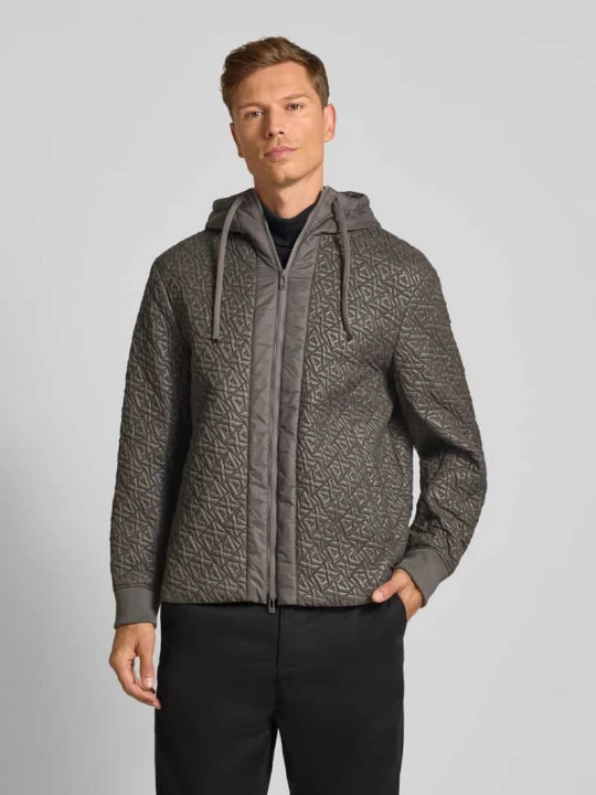 Zdjęcie produktu Bluza z zamkiem błyskawicznym dwustronnym i stójką Armani Exchange Ciemnoszary
