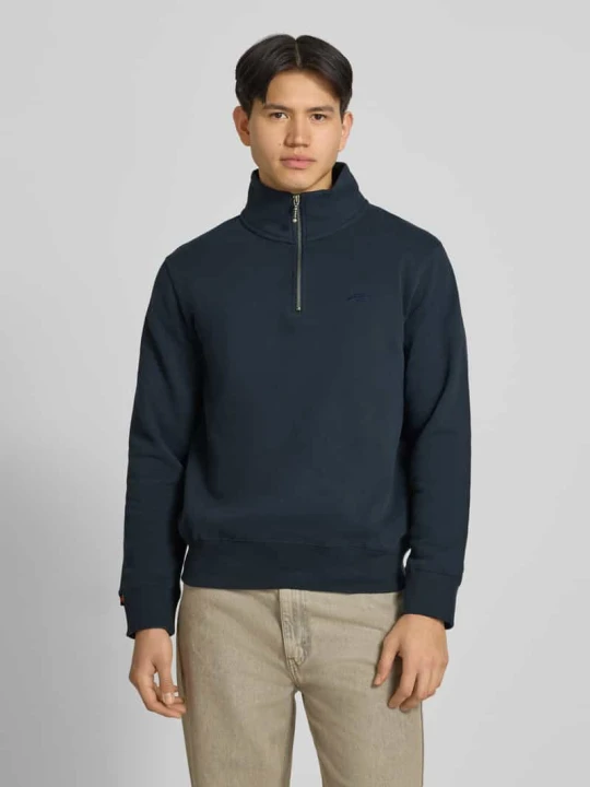 Zdjęcie produktu Bluza z zamkiem błyskawicznym i Wyhaftowane logo Superdry Granatowy