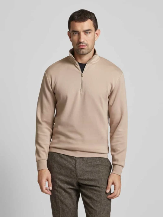 Zdjęcie produktu Bluza z zapinanym kołnierzem model ‘MANUEL’ Selected Homme Piaskowy