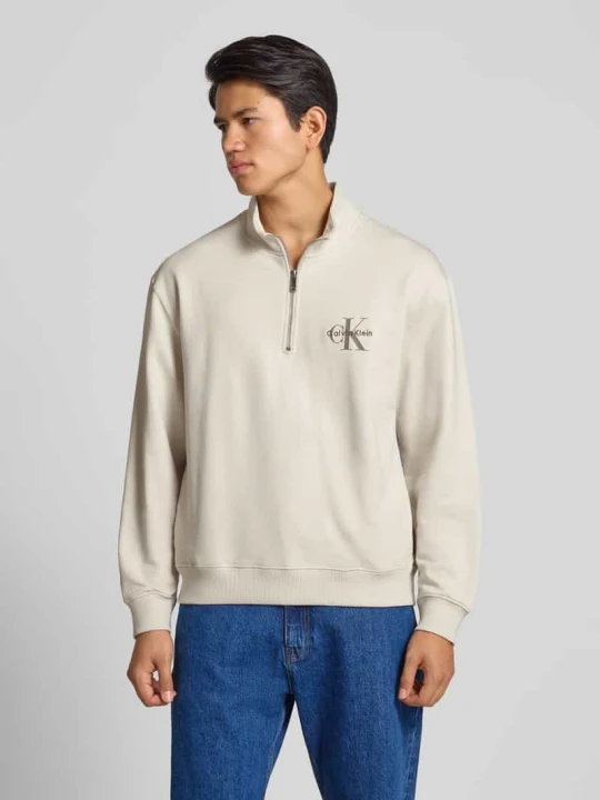 Zdjęcie produktu Bluza ze stójką Calvin Klein Jeans Złamany biały