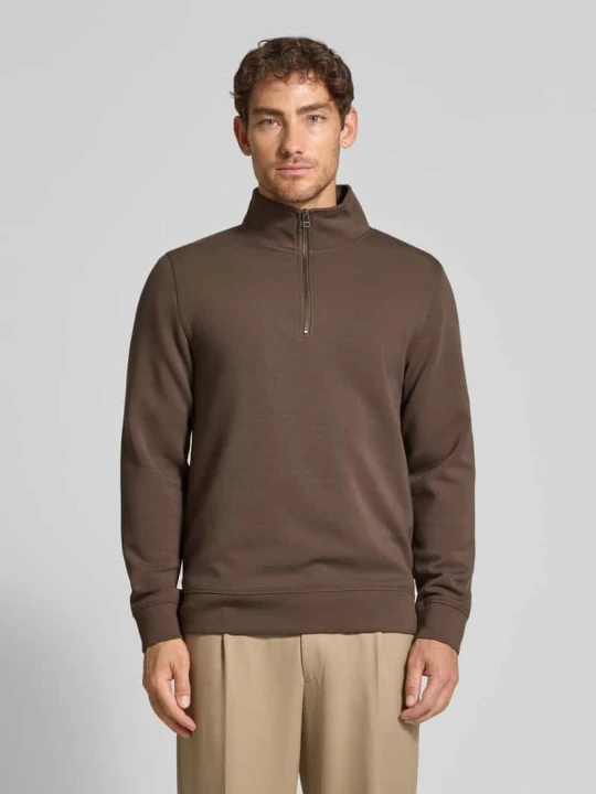Zdjęcie produktu Bluza ze stójką i zamkiem błyskawicznym model ‘Sebastian’ Casual Friday Jasnobrązowy