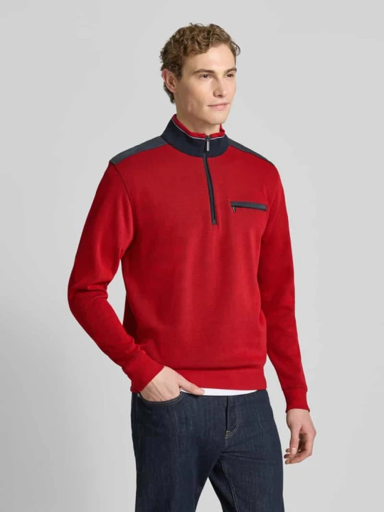 Zdjęcie produktu Bluza ze stójką model ‘Selanik’ Bugatti Czerwony
