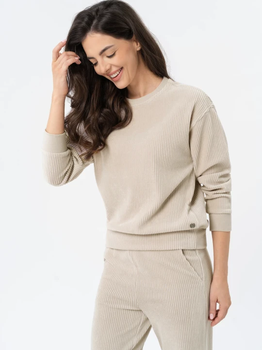 Zdjęcie produktu Bluza ze strukturą B-CAMEL Volcano Kremowy