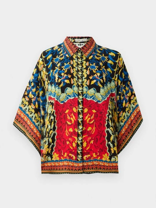 Zdjęcie produktu Bluzka Alice + Olivia ciemnoczerwony