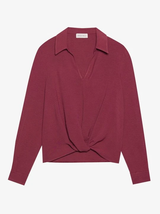 Zdjęcie produktu Bluzka Anna Field By Zalando ciemnoczerwony