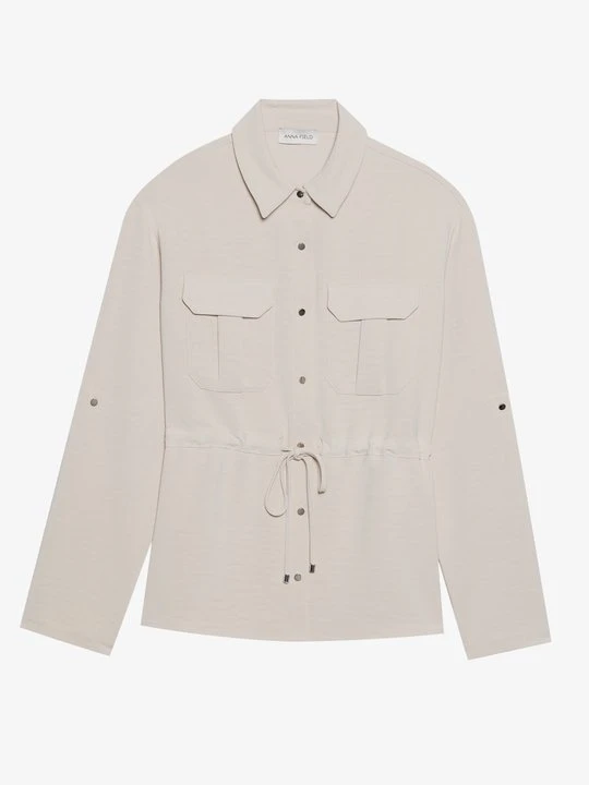 Zdjęcie produktu Bluzka z zapięciem na guziki Anna Field By Zalando beżowy