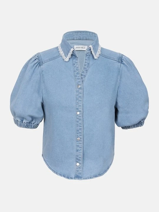 Zdjęcie produktu Bluzka Anna Field By Zalando jasnoniebieski denim