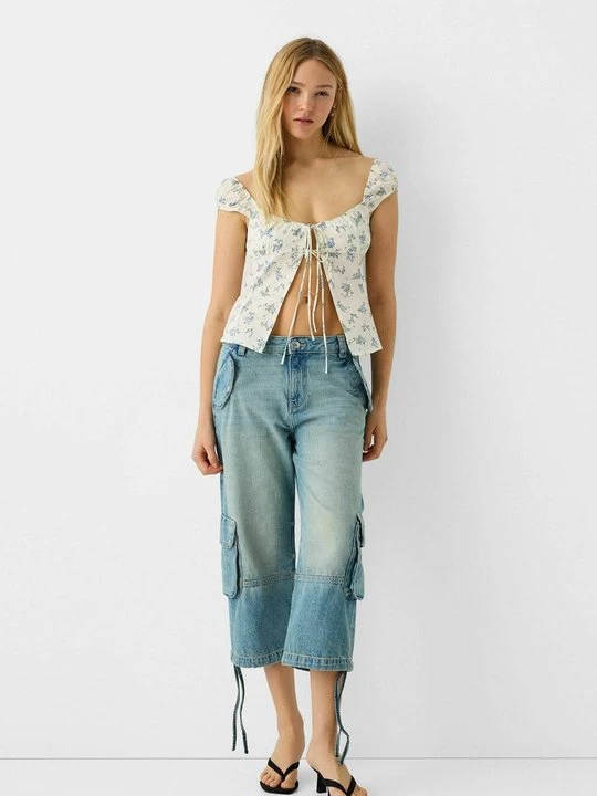 Zdjęcie produktu Bluzka Bershka mleczny