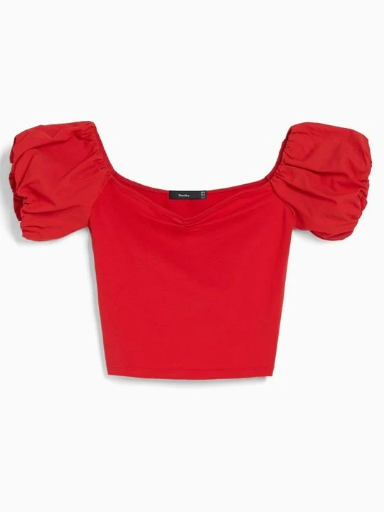 Zdjęcie produktu Bluzka Bershka czerwony